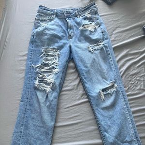 American Eagle Stretch mom distressed jeans